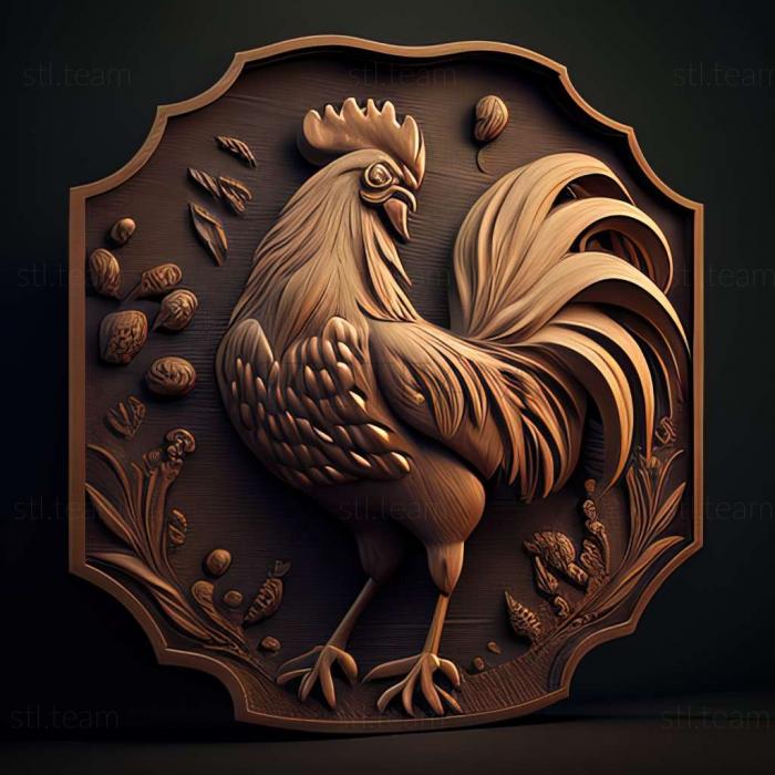 Animals chicken 3d model